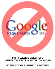 Stop Google Page Creator!